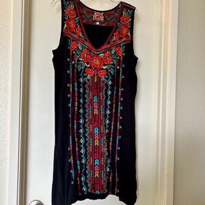 Johnny Was Black Cotton Dress